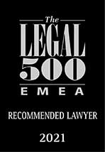 Wyróżnienie Legal500 Recommended Lawyer 2021 dla adwokata Łukasza Chmielniaka
